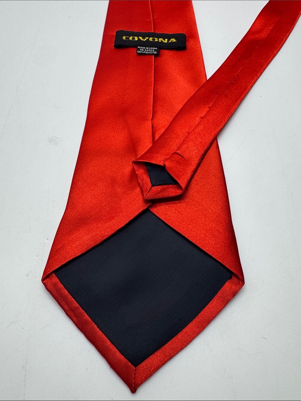Lustrous Red Satin Necktie #0104